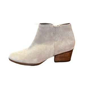 Blondo Valli Suede Leather Ankle Boots, Sz. 8W, Sand Nubuck Color, 2” Heel